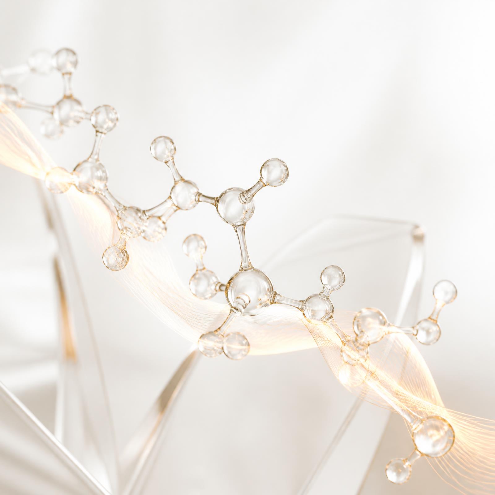 Abstract peptide molecular structure — laboratory research reagent